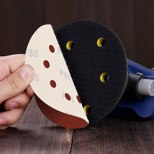 

25pcs grit 6/8 holes sanding discs abrasive sandpaper sheet hook and loop sanding disc polish