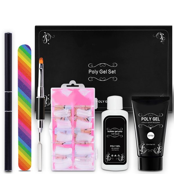 

nail gel polish kit nails extension builder gel nail brush file polygel builder qiuck dry poly gel set for nail art tools