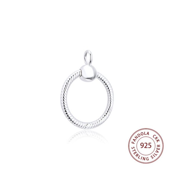 

925 серебряные подвески женские моменты маленький средний большой o подвеска ожерелье оригинальные изготовление ювелирных изделий collares б, Silver