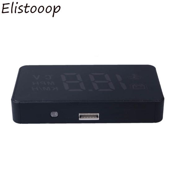 

2020 elistooop car hud head up display a100 universal car kit overspeed warning system projector auto electronic alarm