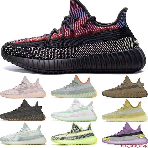 

designer kanye west yecheil yeezreel running shoes cinder earth marsh desert sage static 3m reflective synth mens sneakers sports 36-47