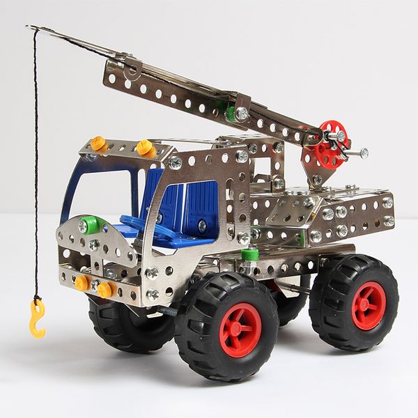 

diy metal engineering car series assembling building blocks educational science toys children's disassembly alloy model