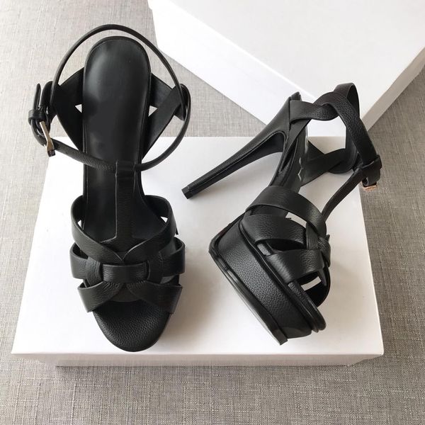 

designer-s t-strap super high platfom sandals designer slides woman sandals party classic shoes, Black