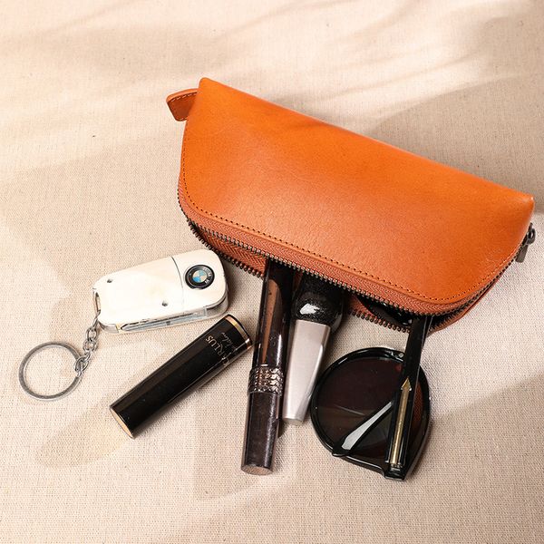 

Leather coin purse hobo wallets for women medium capacity costemic bag for girls best gift for lover