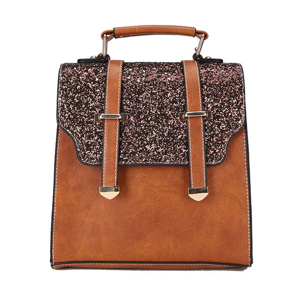 

sell backpack women vintage sequins shoulder bag female fashion arrow belts school travel bag for girls casual daily backbag