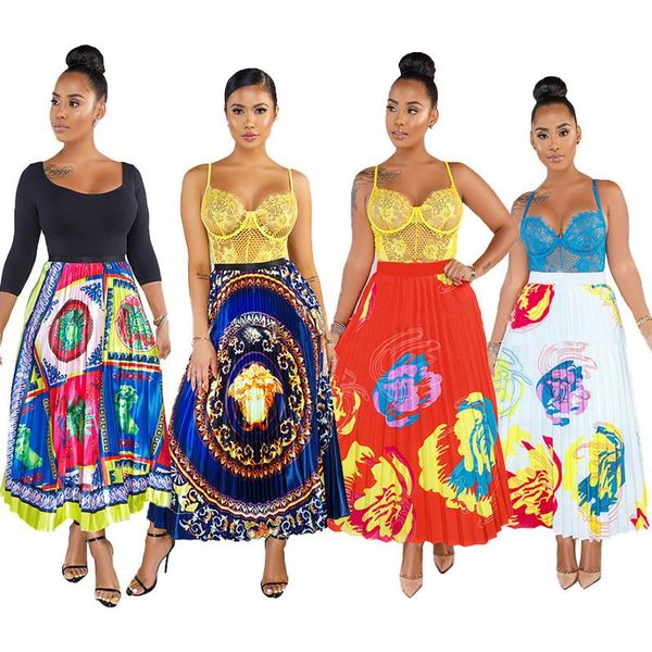 

designer brand women casual pleated dress fashion summer sleeveless bohemian dresses printed embroidery ladies clothing, Black;gray