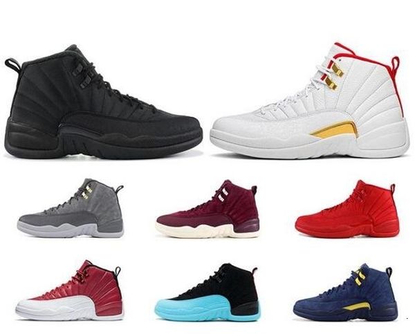 

12 12s basketball shoes for mens game royal red triple black flu game university blue the master cny men sports sneakers size 7-13