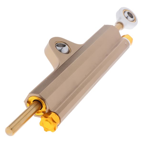 

aluminum alloy motorcycle steering damper stabilizer linear safety control, amber & gold
