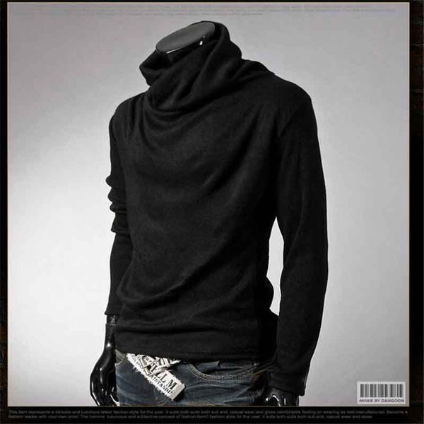 

zhengzhou solid sweater men's brand 2017 slim fit gray white black 6 color -xxl men's high collar men sweater pullover men