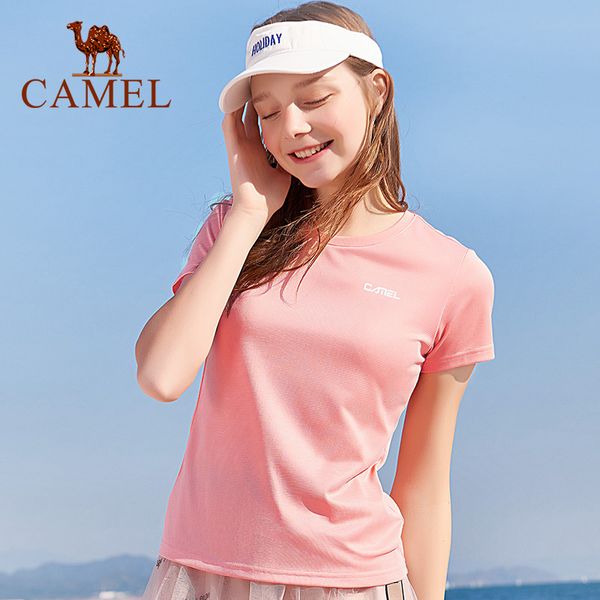 

camel men women outdoor clothes summer men t-shirt breathable casual women's clothing sports quick-drying running t-shirts, Black;blue