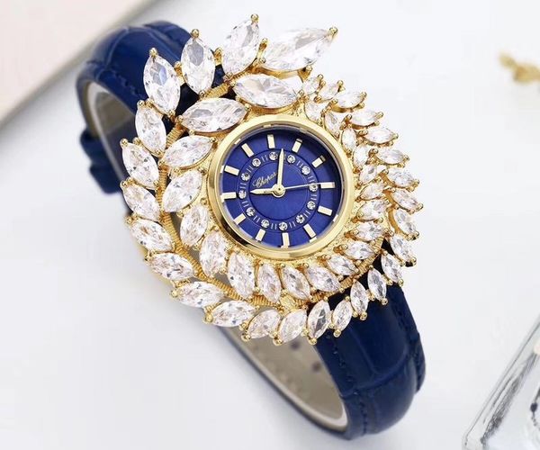 

качество Luxury Rhinestone Кристалл бренда женщин Часы кварцевые женские наручные часы п