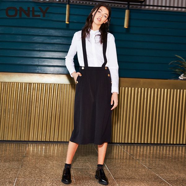 

только укороченный свободный средний поясной ремень повседневные брюки / 117119501, Black;white