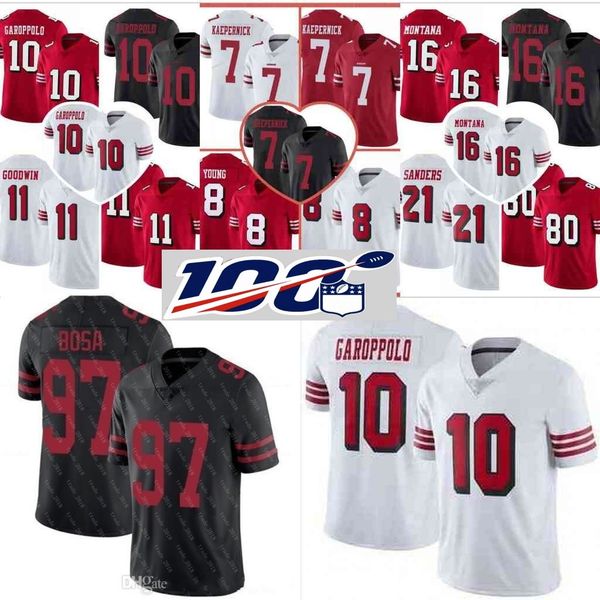 

100th patch 49er 97 nick bo a 7 colin kaepernick 10 jimmy garoppolo an franci co jer ey 8 teve young 16 montana rice 02
