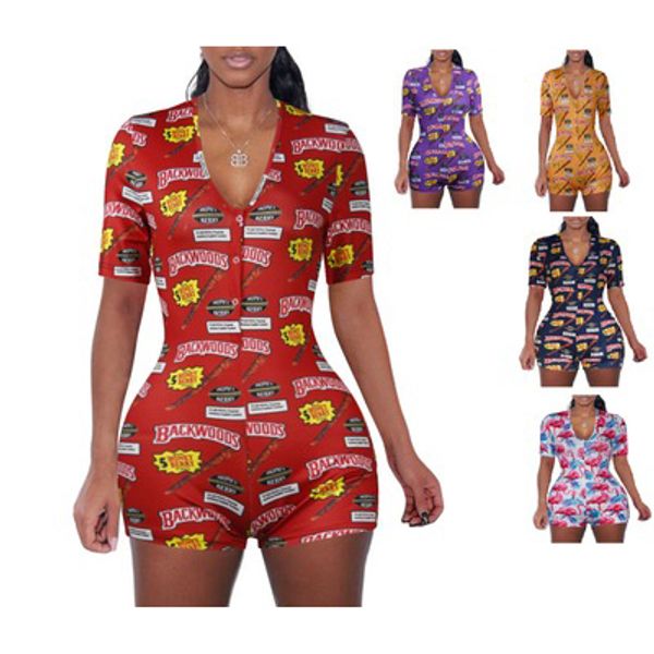 

designer womens jumpsuits women summer v-neck jumpsuits fashion brand letter printed with bear rompers womens casual jumpsuits, Black;white