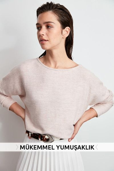 

trendyol eyelash basic knitted blouse twoaw20bz0289, White