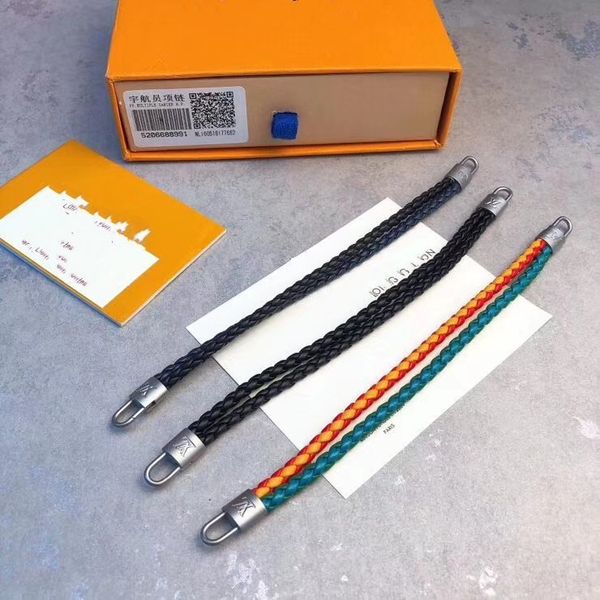 

selling products bracelet metal cowhide bracelet classic alphabet fashion bracelet for couple jewelry supply, Black