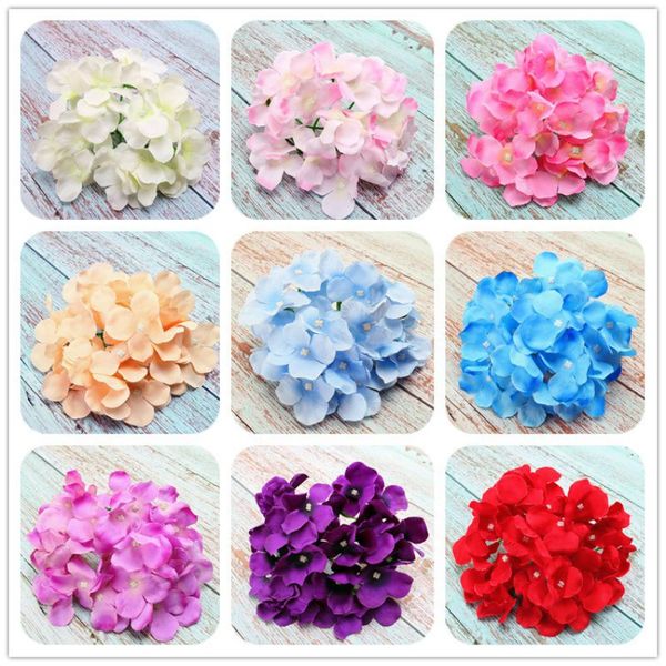 

20pcs hydrangea silk hydrangea head simulation flower head wedding flower wall ball prop decoration fake