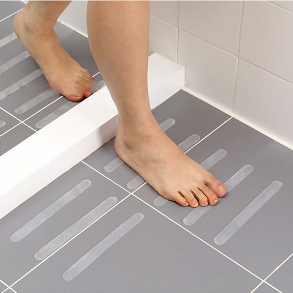 

5pcs/lot anti-slip strips shower stickers bath safety strips transparent non slip strips stickers for bathtub showers stairs floors