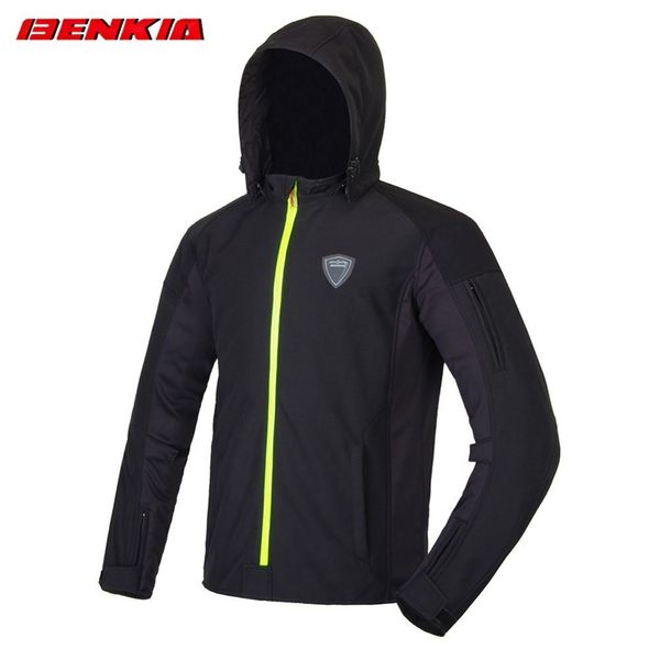 

benkia js62 men's motorcycle jacket winter riding windbreaker protection motocross hooded jacket blouson moto black s-4xl