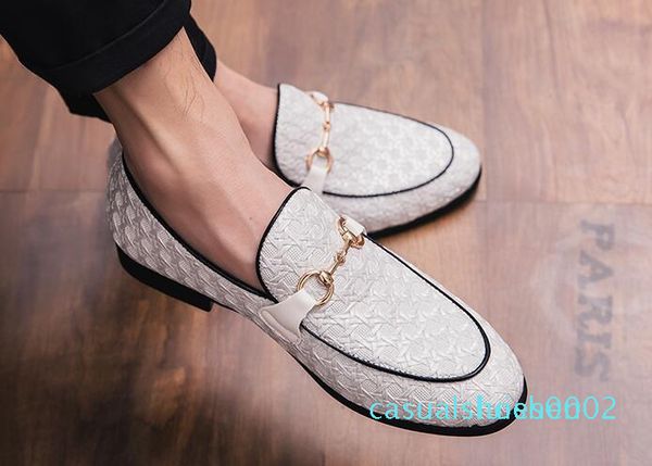 

new мужская обувь мужские мокасины стилиста металлические кнопки coloursmens дизайнер мужской обуви роскоши бездельники 38-45 c02, Black