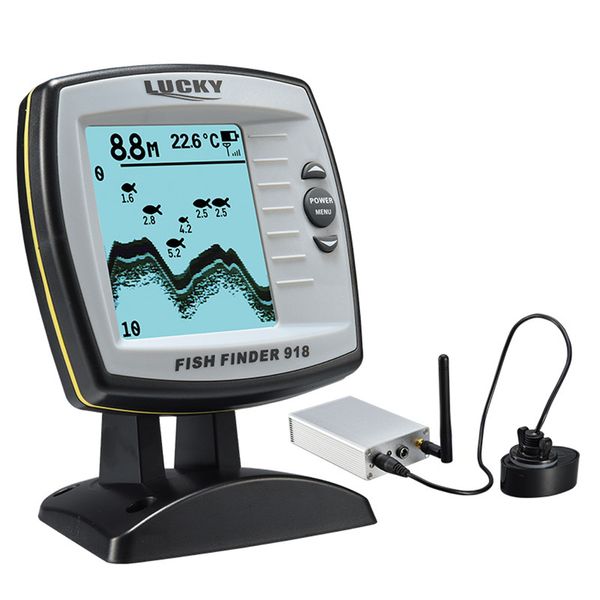 

lucky fish finder ff918-180s wired transducer sensor fishfinder 45 degrees echo lcd fish locator boat fishfinder detector