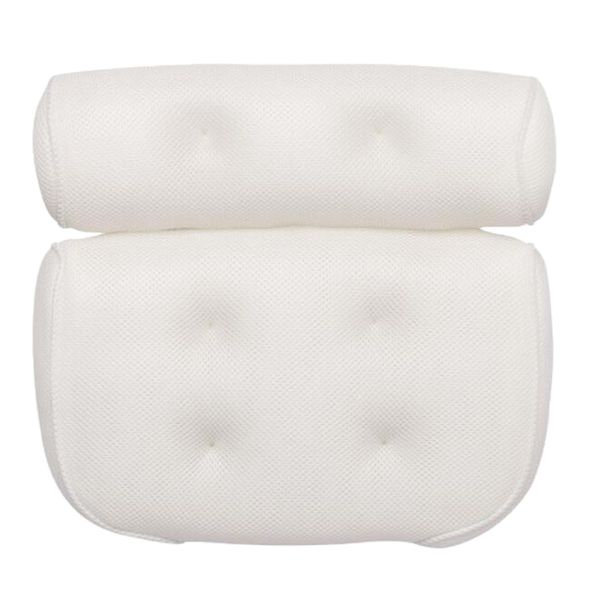 

suction up bath tub pillow spa cushion neck shoulder relaxation massage white