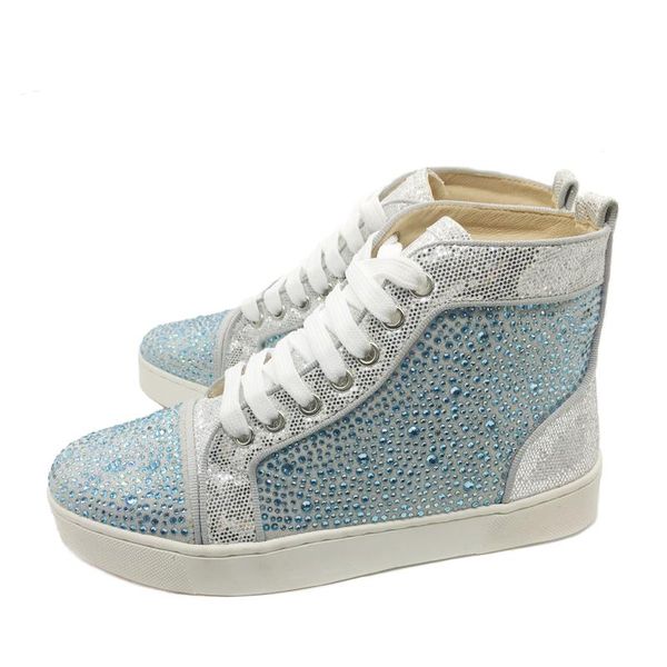 

plus size 35 to 47 studded spikes red bottom shoes designer sneakers spikes orlato red bottom party trainers genuine leather arena shoe l26, Black