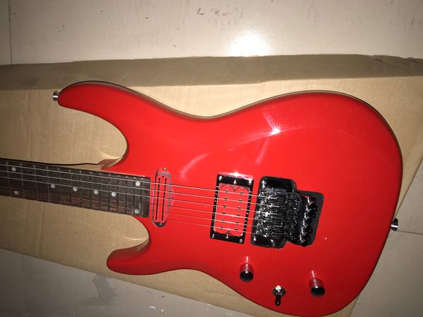 

Пользовательские левша Флойд Роуз сплошной красный топ S-H звукосниматели электрогитара 6 струны гитары