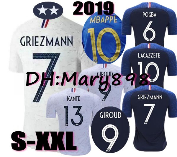 

2 stars 2019 european cup zidane mbappe umtiti soccer jersey griezmann pogba pavard shirt 19 20 kante 100th anniversary football uniform, Black;yellow