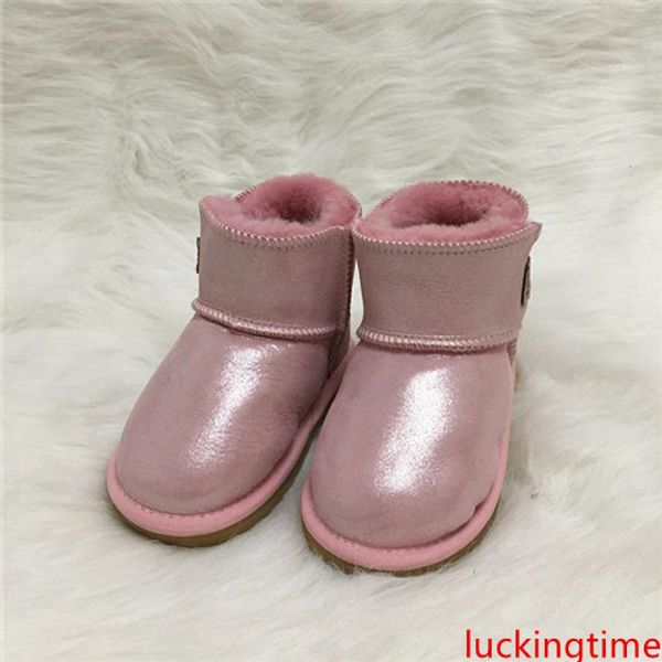 

designer boots boys and girls australian style warm non-slip boots 100% slip-on children ug snow boots brand designer shoes leather boot