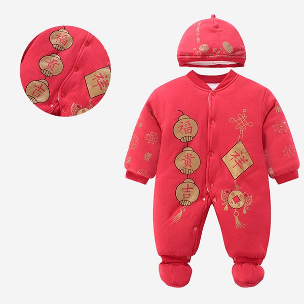 

baby coveralls autumn and winter men and women baby out clothes thick warm romper autumn baby clothes, Blue