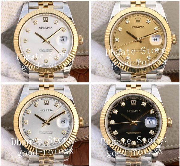 

luxury 41mm men's automatic cal.3235 watch men jubilee bracelet date 126333 eta swiss yellow gold watches datejust ew factory wristwatc, Slivery;brown