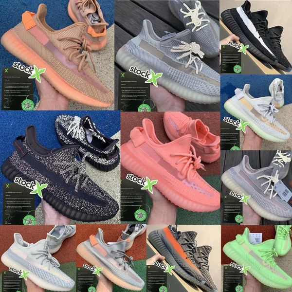 

with og box boys kanye west clay v2 static reflective gid glow in the dark mens running shoes hyperspace true form athletic sneakers