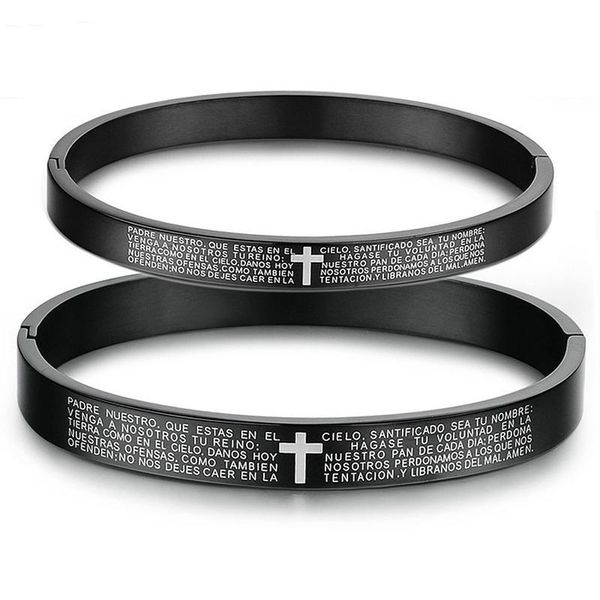 

bible titanium steel cross bracelet couple catholic rosary catholic holy communion crucifix pendants bracelet nice gift