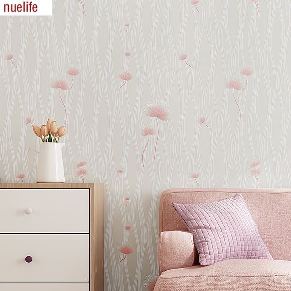 

0.53x10m pastoral dandelion pattern romantic wedding room bedroom living room tv sofa background wall non-woven wallpaper