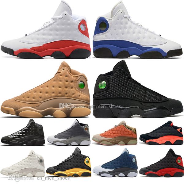 

with box 2019 new 13 13s cap and gown terracotta blush mens basketball shoes chicago black infrared flints bred men sports sneakers designer