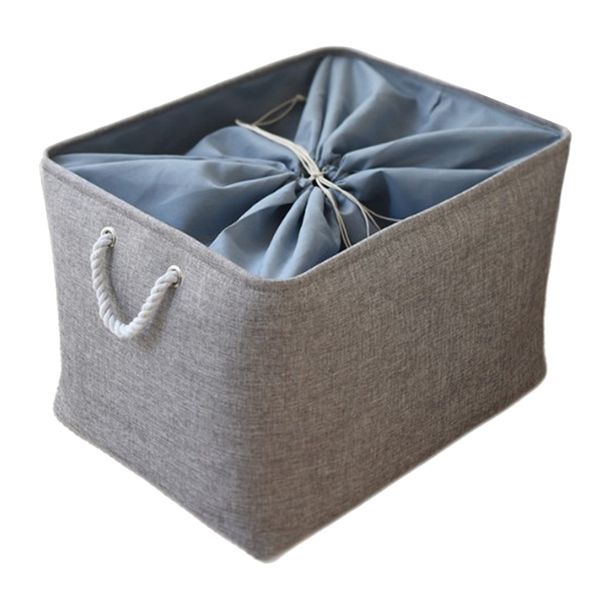 

cotton linen cube storage bin kids adults bedroom wardrobe clothing organizer