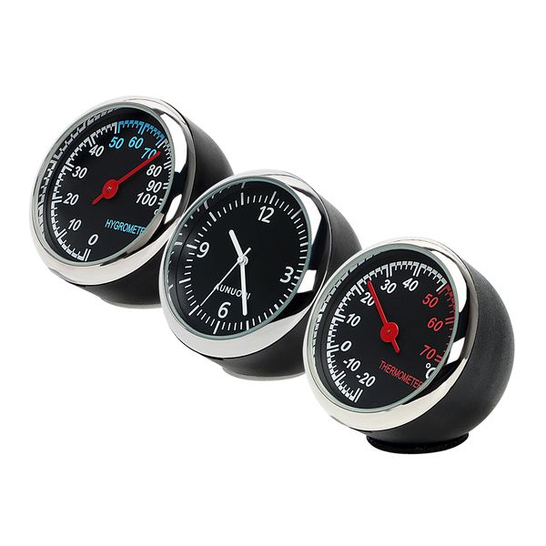 

car-styling hygrometer car digital clock quartz auto watch mini thermometer decoration ornament automobile anti-scratch