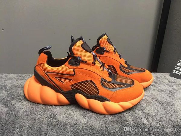 

2019 luxury fashion designer men women shoes sneakers leather velvet black white red flat casual shoes platform trainers ln19081709