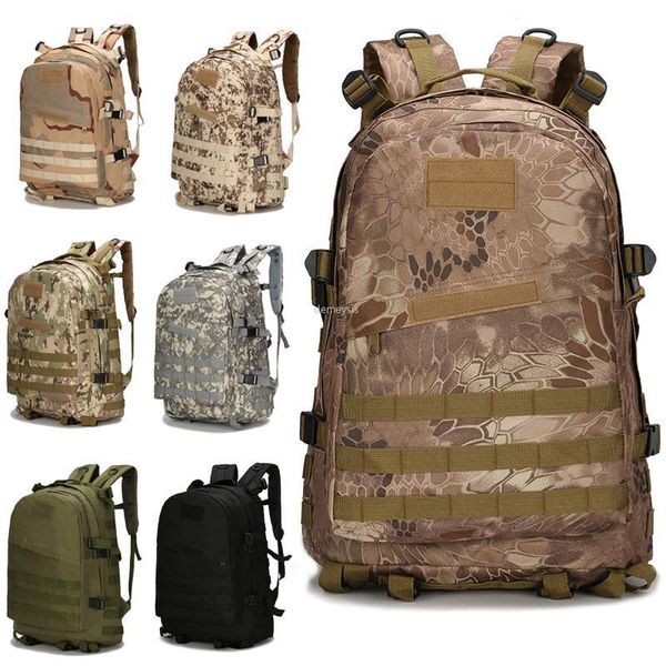 

40l large capacity army tactical backpack molle paintball bags waterproof outdoor hunting climbing hiking backpacks