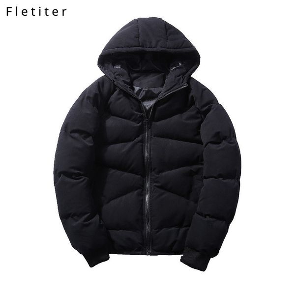 

fletiter brand thick jacket mens hooded parka new fashion black casual coat men windproof winter large size -5xl, Tan;black