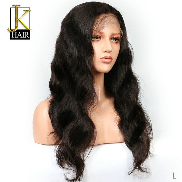 

brazilian 13*4 lace front human hair wigs for black women body wave 360 lace frontal wigs with baby hair full end remy jk, Black;brown
