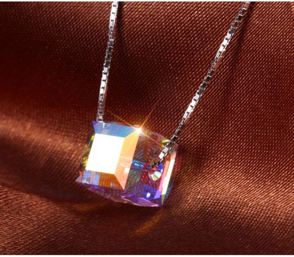 

горячо! женщины дизайнер ожерелье роскошные bling bling кристалл ожерелье мода серебряный геометрический кулон ожерелье ювелирные изделия дл, Silver