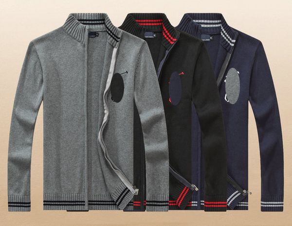 

luxury new cardigan ralph mens lauren sweater zip high end mens designer sweater tide brand embroidery pony logo comfortable knit polo, White;black