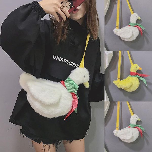 

designer-kawaii lolita plush scarf duck bag messenger shoulder purse crossbody gift