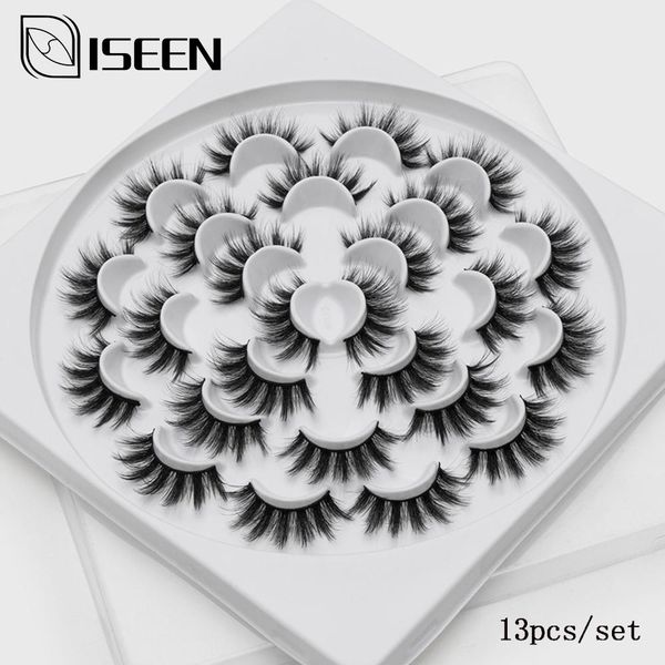 

13 pairs false eyelashes large quantity thick cross false eyelashes 3d faux mink eyelash handmade dramatic eyelash