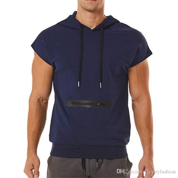 

designer mens tshirts casual solid color hooded loose style mens slim athletic style mens tees, White;black