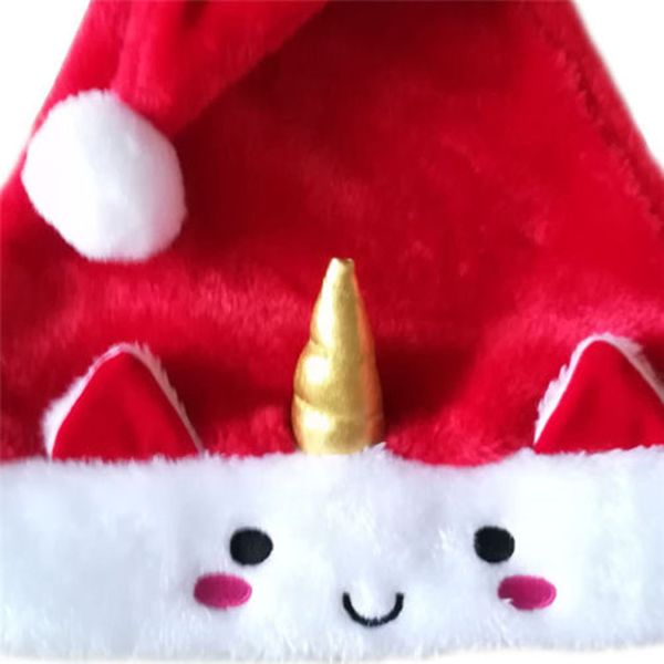 

unicorn plush christmas hats christmas holiday xmas cap for santa claus