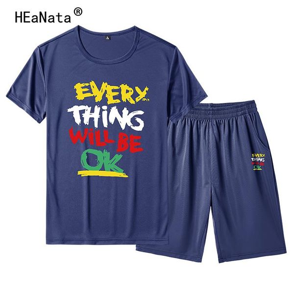 

summer new men's shorts casual suits sportswear mens clothing man sets pants male sweatshirt men brand clothing 4xl, Gray