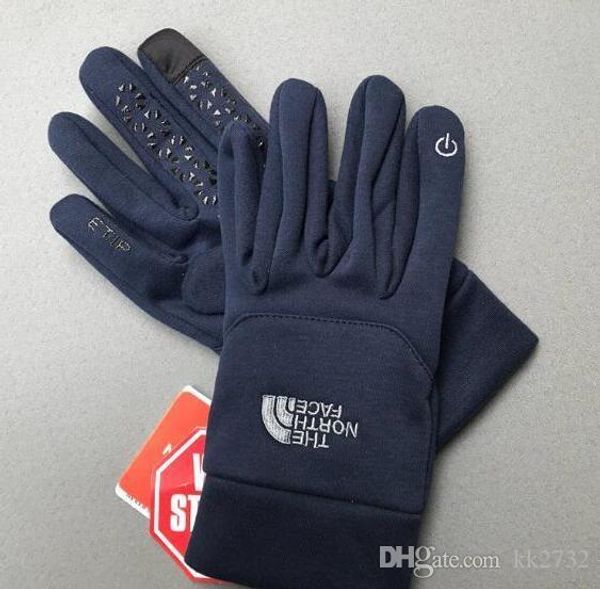 

tn fwinter keep warm with thick warm fleece ski gloves for men women outdoor climbing cycling drive touch screen gloves, Blue;gray